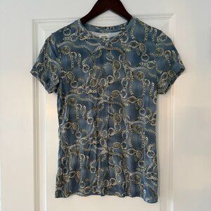 L'Agence Ressi Short-Sleeve Chain Tee - NWOT